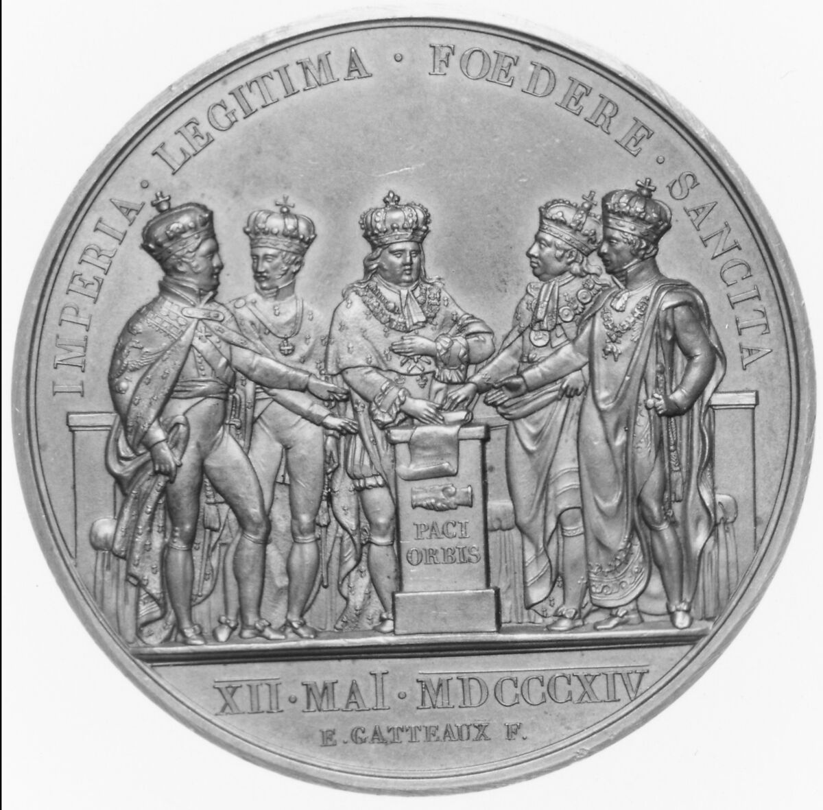 Louis XVIII, King of France, Medalist (obverse): Bertrand Andrieu (French, Bordeaux 1761–1822 Paris), Bronze, French