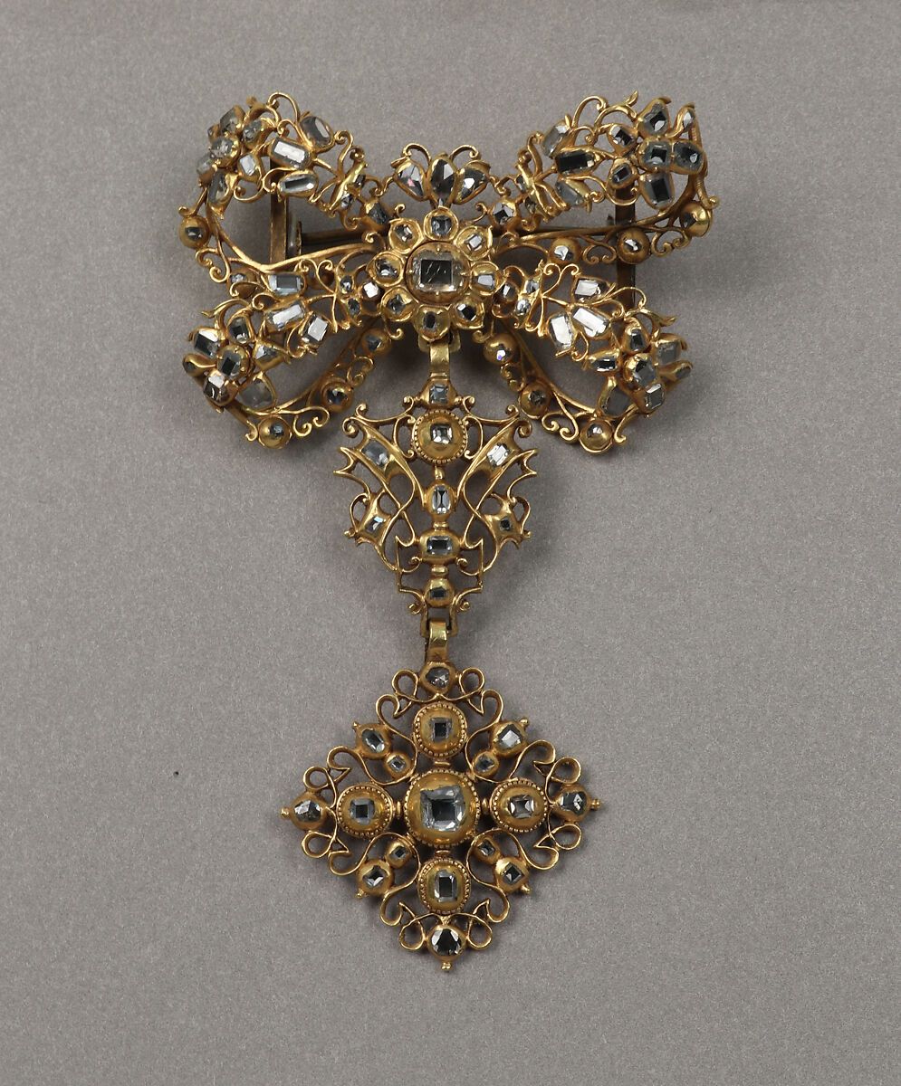 Brooch, Gold, diamonds, probably Spanish 