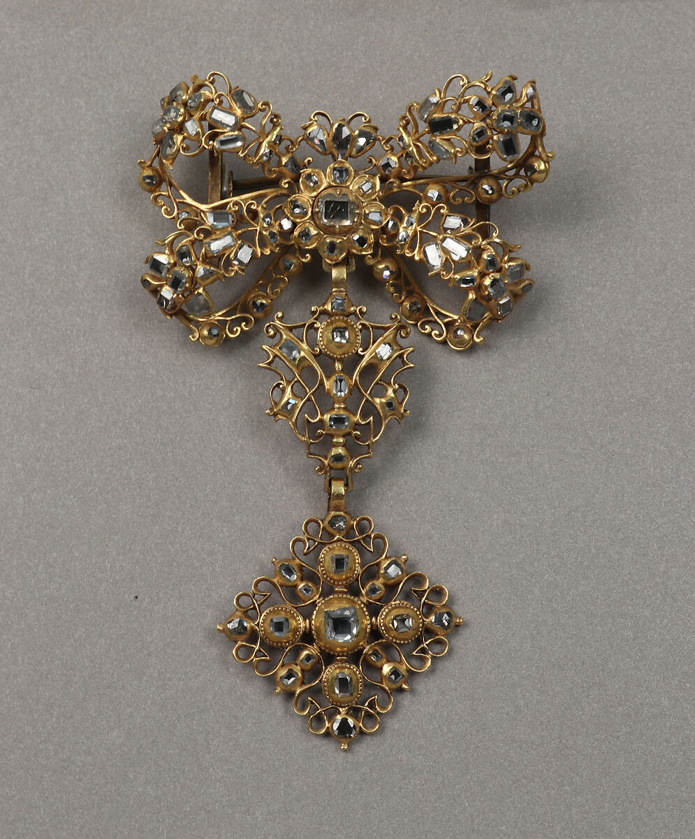 Brooch, Gold, diamonds, probably Spanish