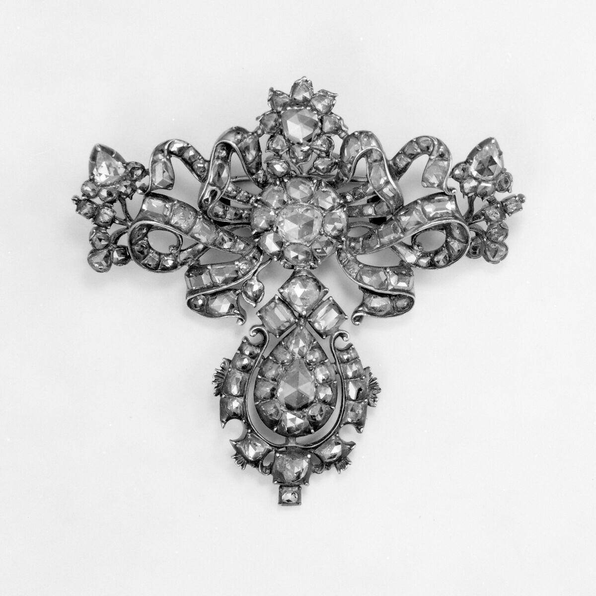 Brooch, Silver, diamonds, Portuguese