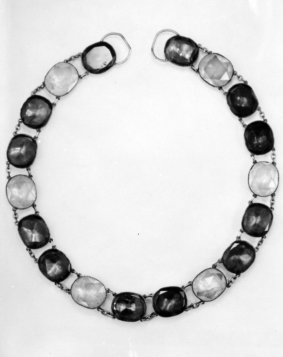 Necklace, Gilt bronze, glass, European 