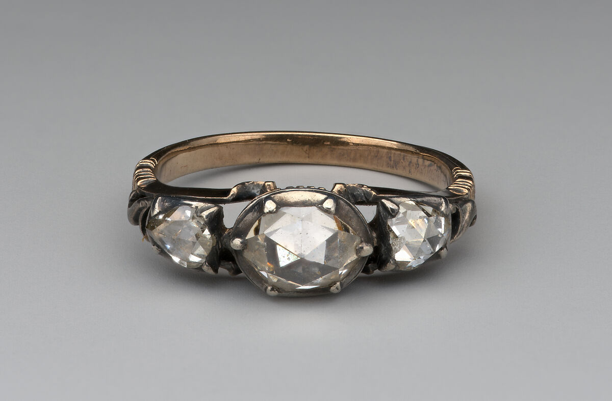 Ring, Silver, silver gilt, diamonds, British 