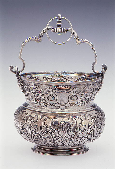 Liturgical bucket, Probably by Giuseppe Palmentiero, Silver, Italian, Naples 