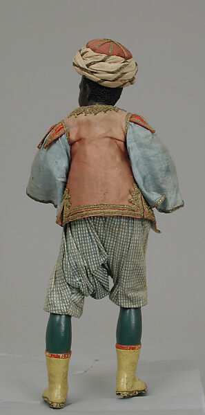 Man, Polychromed terracotta head and wooden limbs; body of wire wrapped in tow; glass eyes; silk and cotton garments; gilt metal and pearls, Italian, Naples