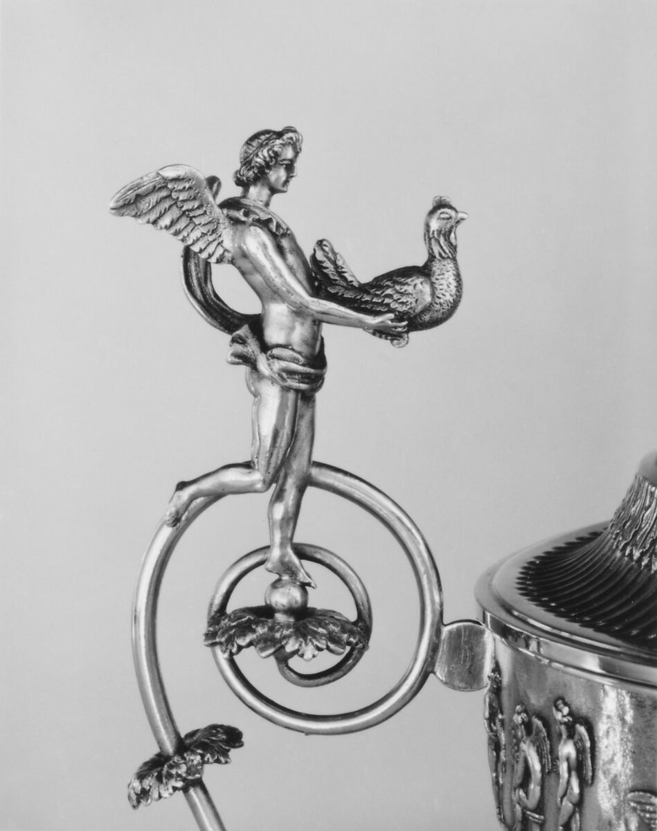 Sugar bowl with cover, Giovacchino Belli (Italian, 1756–1822, master 1787), Silver gilt, Italian, Rome