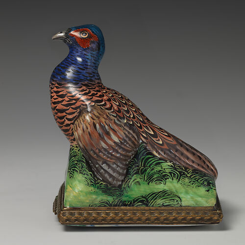 Bonbonnière in the form of a bird (pheasant)