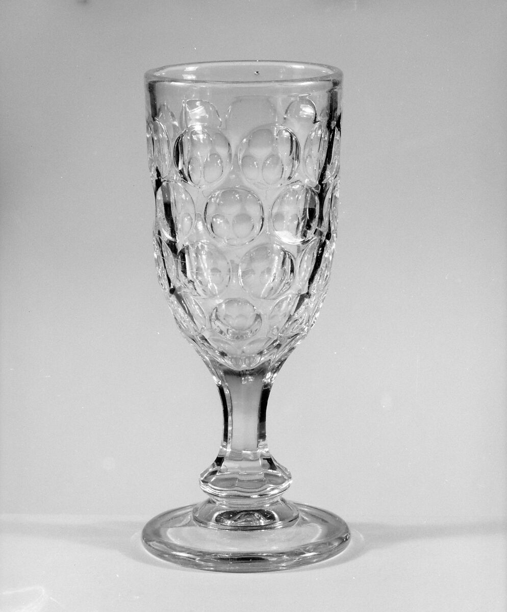 Claret Glass, McKee and Brothers (1856–89), Pressed glass, American 