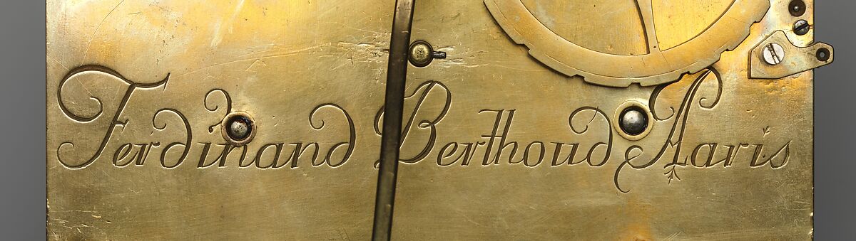 Longcase astronomical regulator, Clockmaker: Ferdinand Berthoud (French, 1727–1807), Case: oak veneered with ebony and brass, with gilt-bronze mounts; Dial: white enamel; Movement: gilded brass and steel, French, Paris