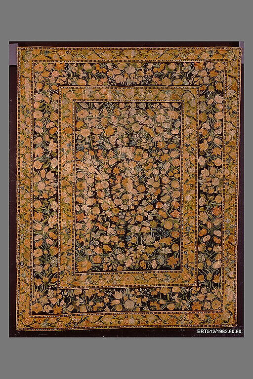 Rug, Savonnerie Manufactory (Manufactory, established 1626; Manufacture Royale, established 1663), Knotted and cut woolen pile, French, Paris 