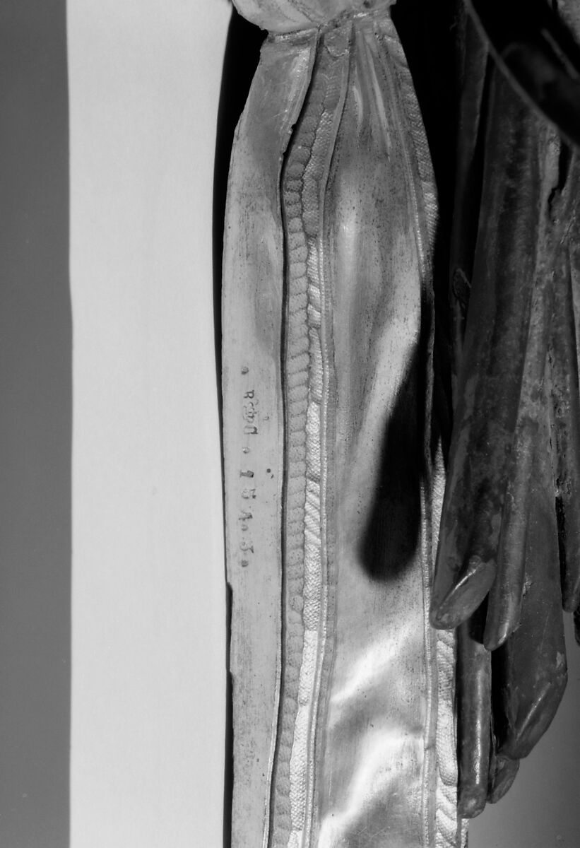 Pair of wall lights, Gilt bronze, painted iron, soft- and hard-paste porcelain, Italian