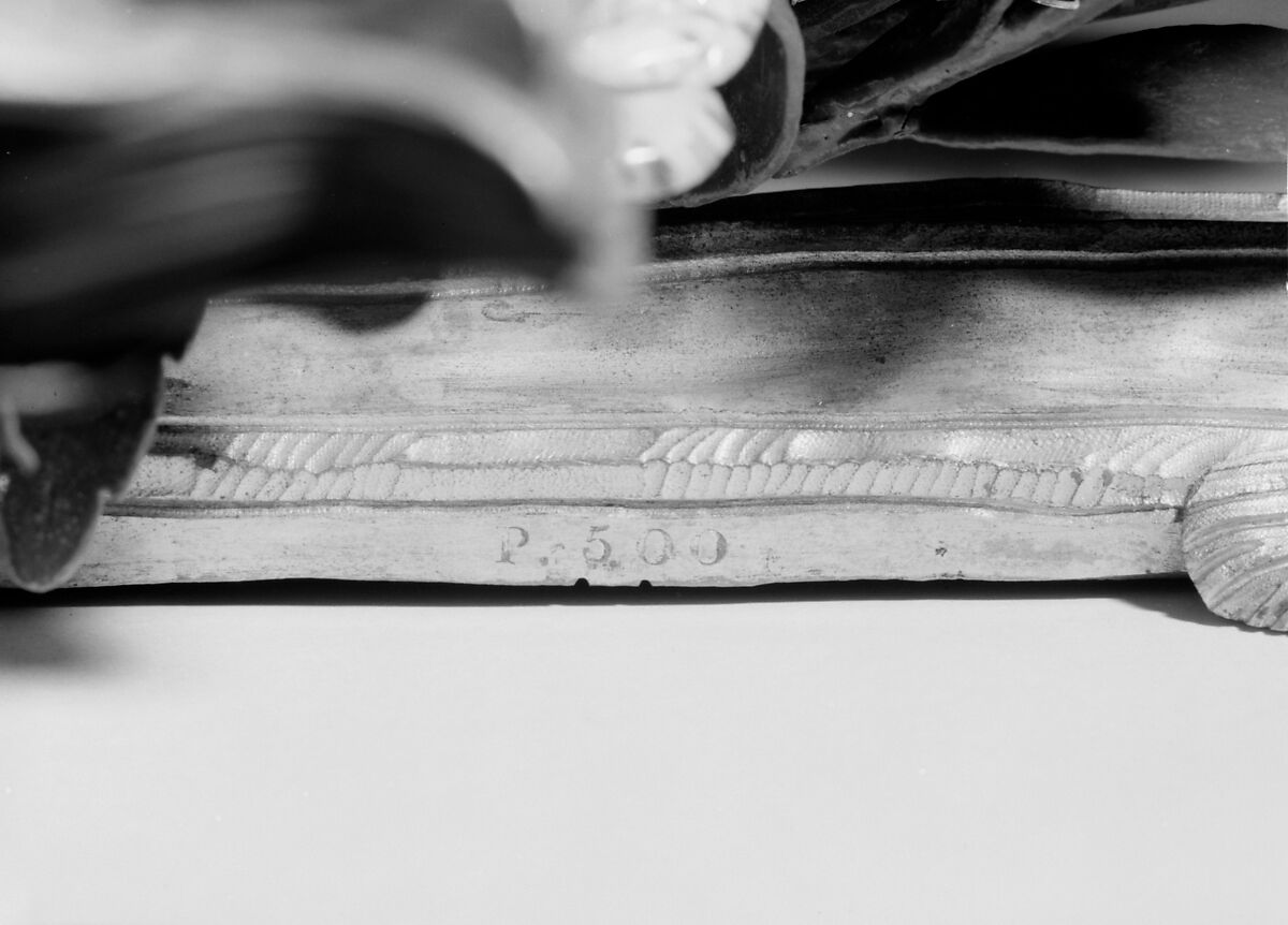 Pair of wall lights, Gilt bronze, painted iron, soft- and hard-paste porcelain, Italian