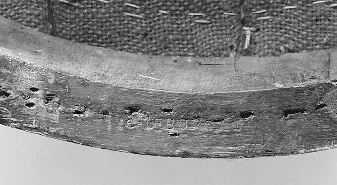 Armchair (bergère en cabriolet) (one of a pair), Claude-Louis Burgat (1717–before 1782, master 1744), Carved and gilded beechwood, upholstered in modern red strié faille, French