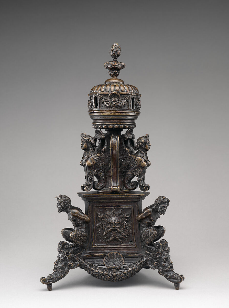 Incense burner, Bronze, Northern Italian, probably Padua 