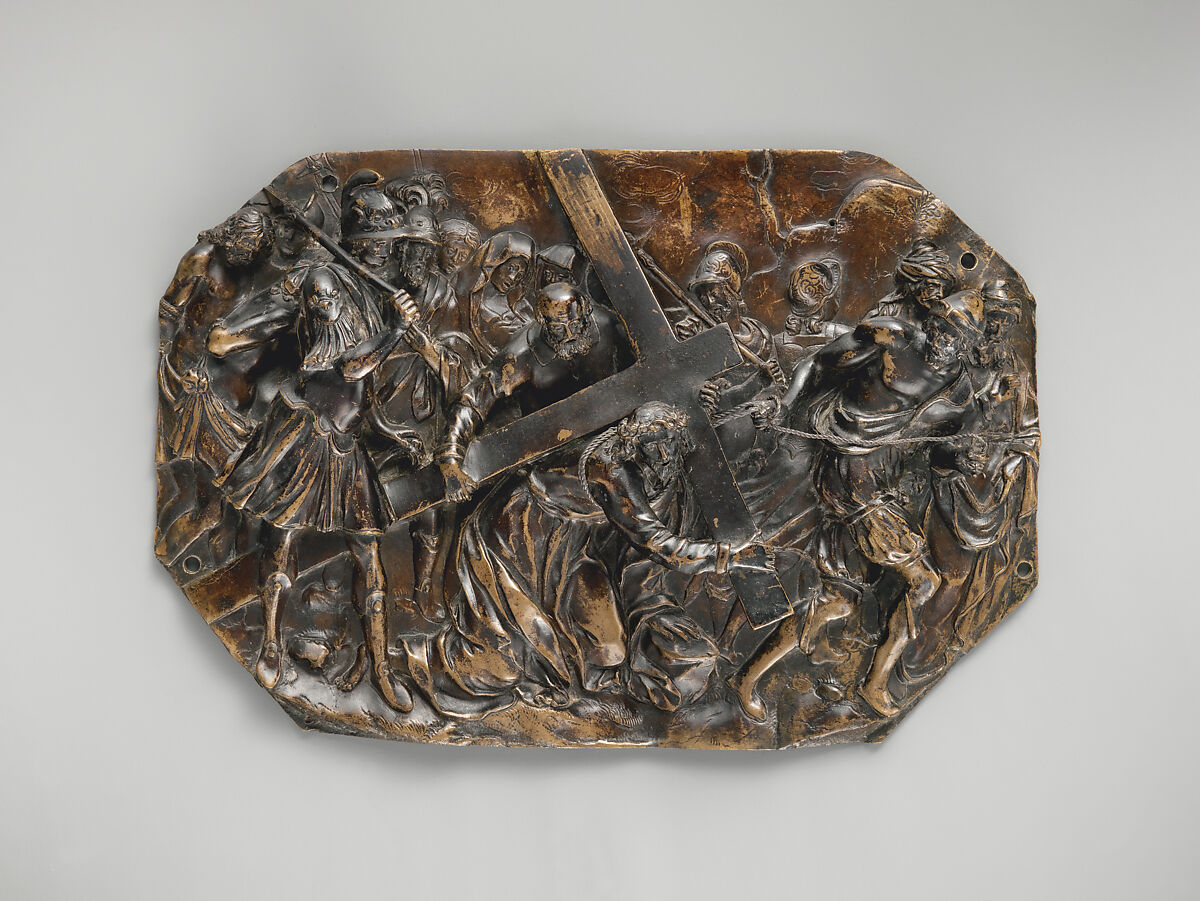 Christ bearing the cross, Ferdinando Tacca (Italian, Florence 1619–1686 Florence), Bronze, Possibly Italian or English 