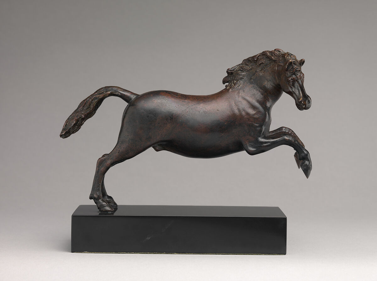 Galloping horse, Francesco Fanelli (Italian, born Florence 1577, active Genoa (1605–30) and England (1632–39)), Bronze, probably British 