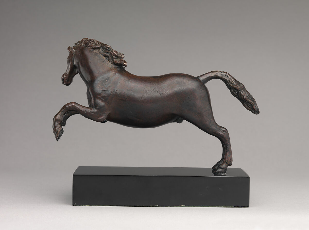 Galloping horse, Francesco Fanelli (Italian, born Florence 1577, active Genoa (1605–30) and England (1632–39)), Bronze, probably British