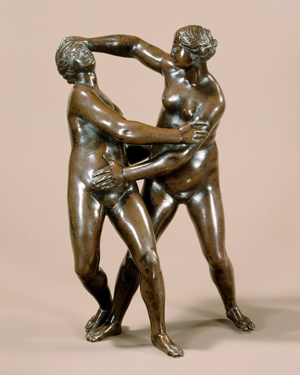Nude Women Wrestling, After a composition by Leonhard Kern (German, Forchtenberg, Hohenlohe 1588–1662 Schwäbisch Hall), Bronze, with medium brown natural patina and traces of dark lacquer, German 