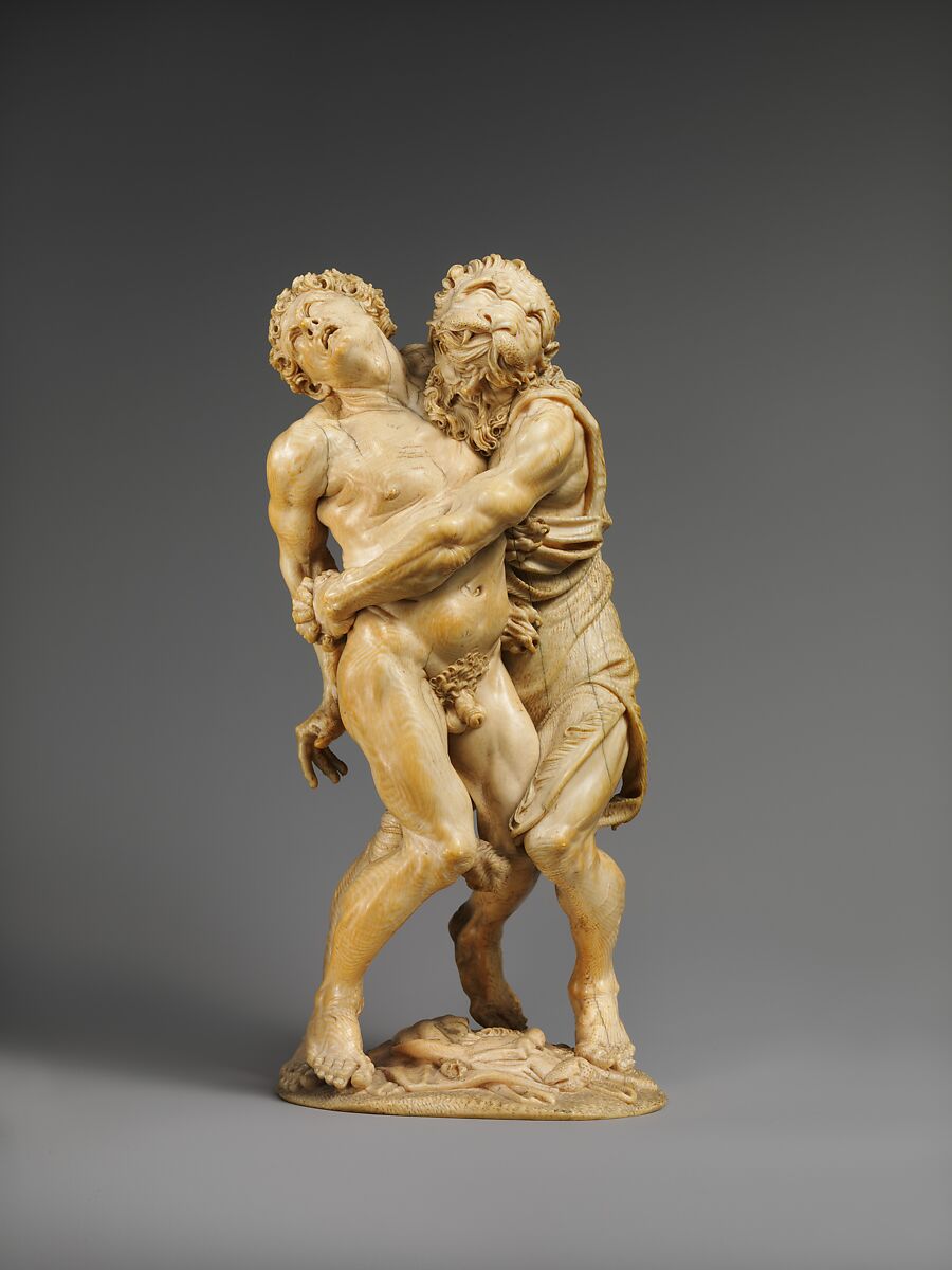 Hercules and Achelous, Attributed to the Master of the Martyrdom of St. Sebastian (Austrian), Ivory, probably Austrian