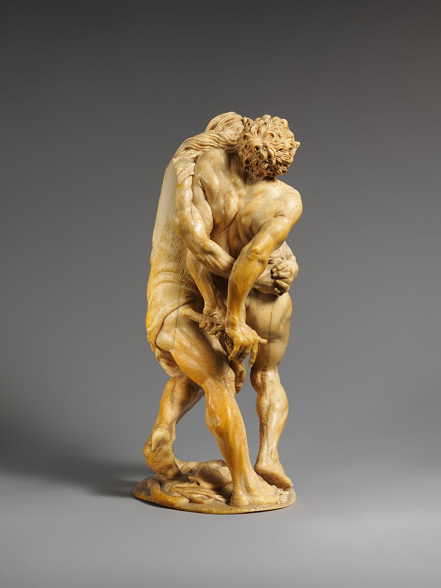 Hercules and Achelous, Attributed to the Master of the Martyrdom of St. Sebastian (Austrian), Ivory, probably Austrian