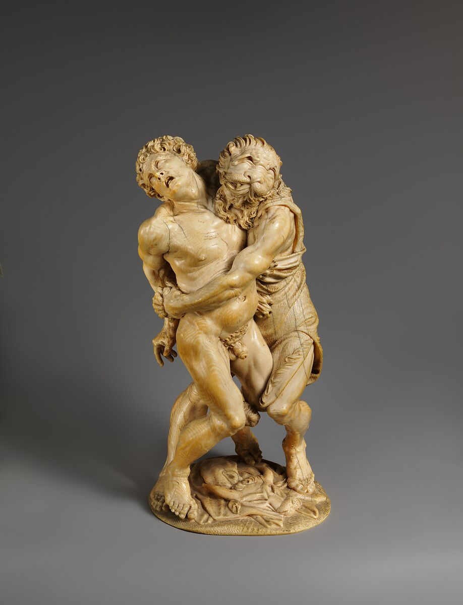Hercules and Achelous, Attributed to the Master of the Martyrdom of St. Sebastian (Austrian), Ivory, probably Austrian