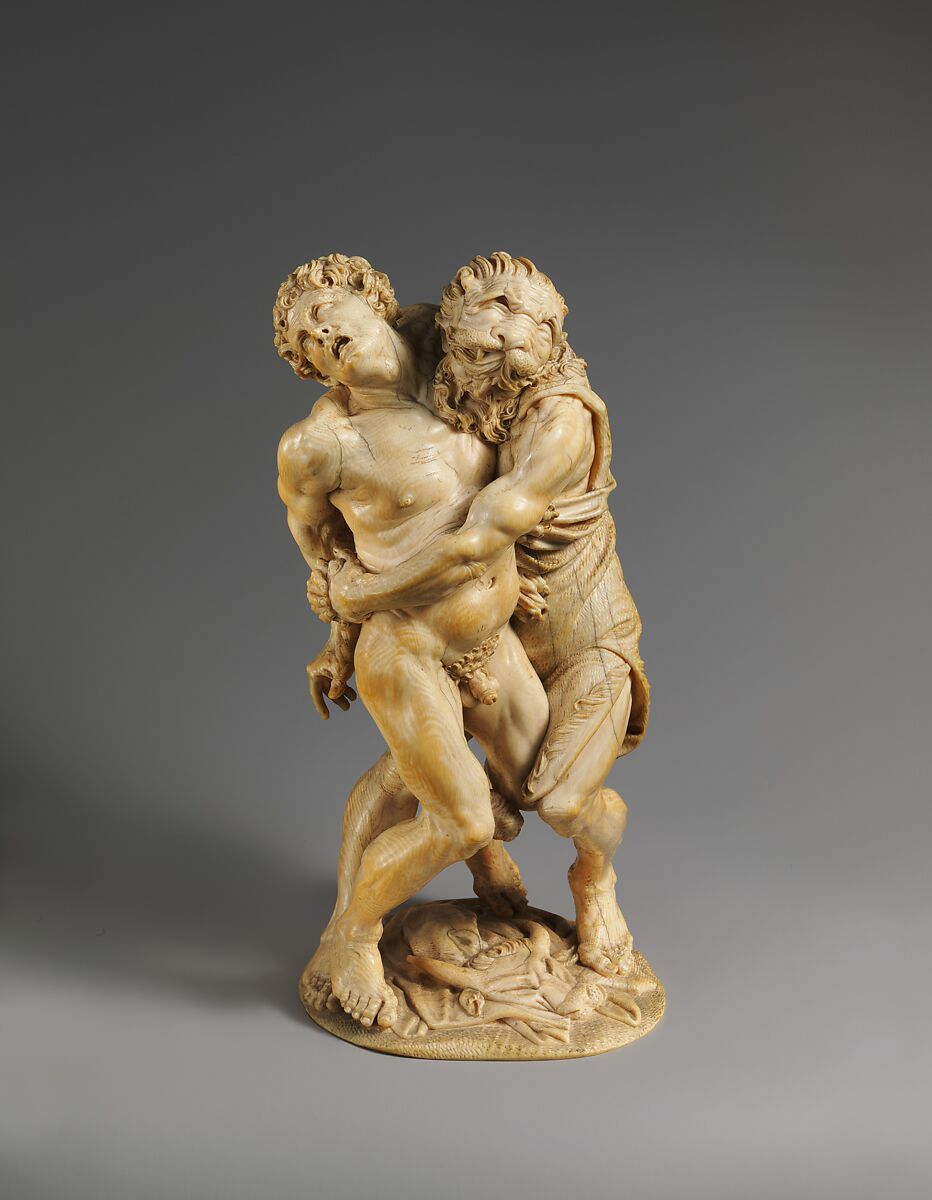 Hercules and Achelous, Attributed to the Master of the Martyrdom of St. Sebastian (Austrian), Ivory, probably Austrian