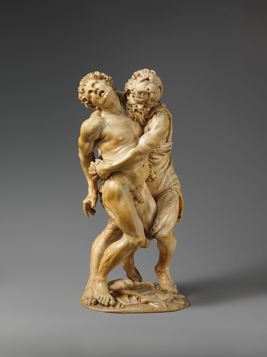 Hercules and Achelous, Attributed to the Master of the Martyrdom of St. Sebastian (Austrian), Ivory, probably Austrian 