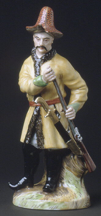 Kirghiz Man, Imperial Porcelain Manufactory, St. Petersburg (Russian, 1744–present), Hard-paste porcelain, Russian, St. Petersburg 