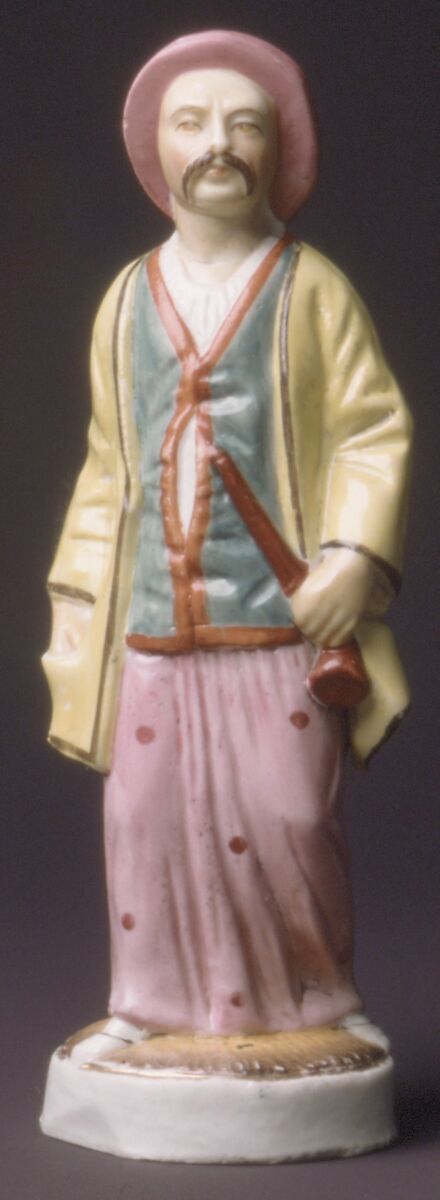 Oriental Man, Possibly Imperial Porcelain Manufactory, St. Petersburg (Russian, 1744–present), Hard-paste porcelain, Russian, possibly St. Petersburg 