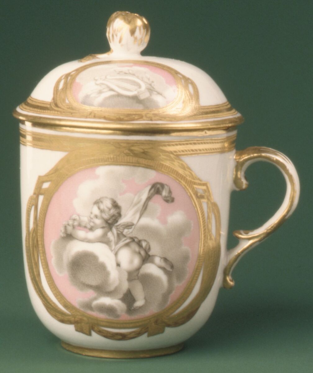 Cup with cover (from a tea service), Imperial Porcelain Manufactory, St. Petersburg (Russian, 1744–present), Hard-paste porcelain, Russian, St. Petersburg 