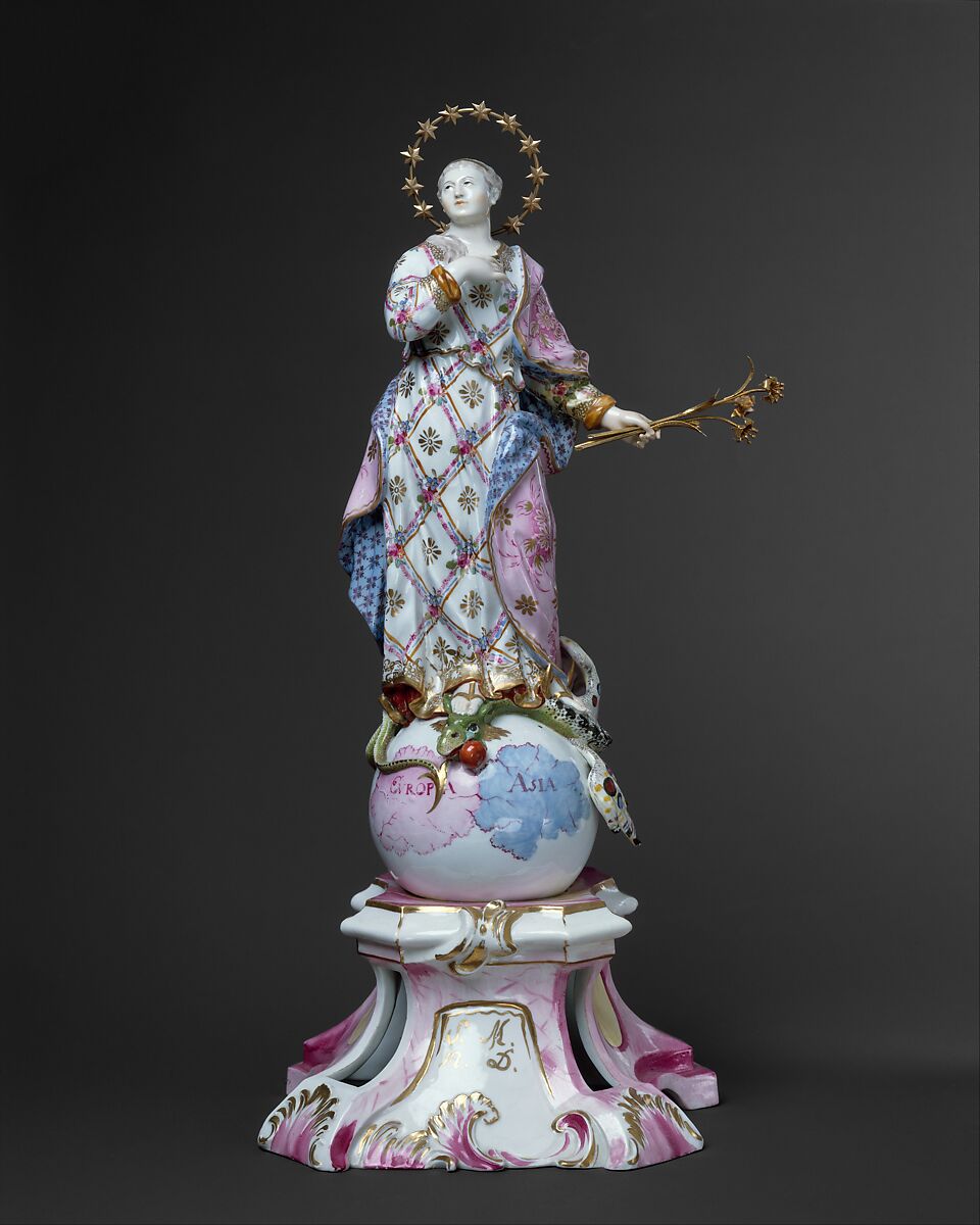 Virgin of the Immaculate Conception, Fulda Pottery and Porcelain Manufactory (German, 1764–1789), Hard-paste porcelain, German, Fulda 
