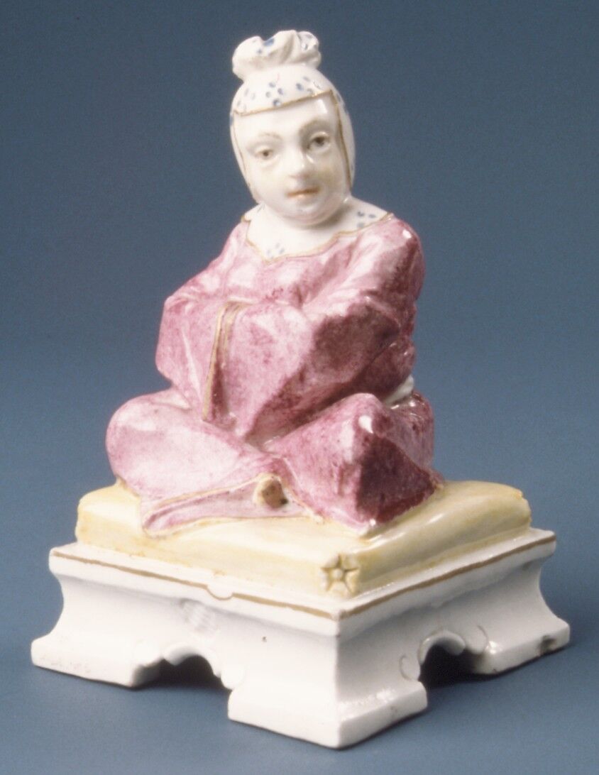 Figure of a seated Chinese woman, Nymphenburg Porcelain Manufactory (German, 1747–present), Hard-paste porcelain, German, Nymphenburg 