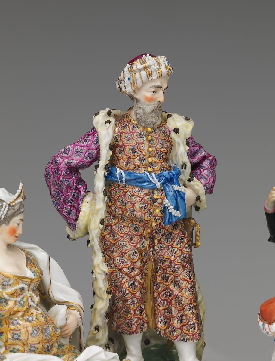 Tomyris with the Head of Cyrus, Frankenthal Porcelain Manufactory (German), Hard-paste porcelain decorataed in polychrome enamels, gold, German, Frankenthal