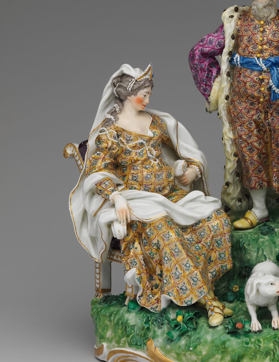 Tomyris with the Head of Cyrus, Frankenthal Porcelain Manufactory (German), Hard-paste porcelain decorataed in polychrome enamels, gold, German, Frankenthal