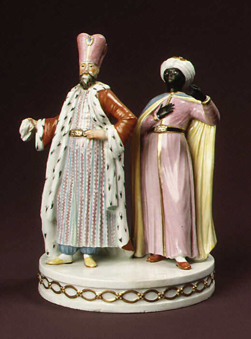 Sultan and Moor, Royal Porcelain Manufactory (Danish, 1775–present), Hard-paste porcelain, Danish, Copenhagen 