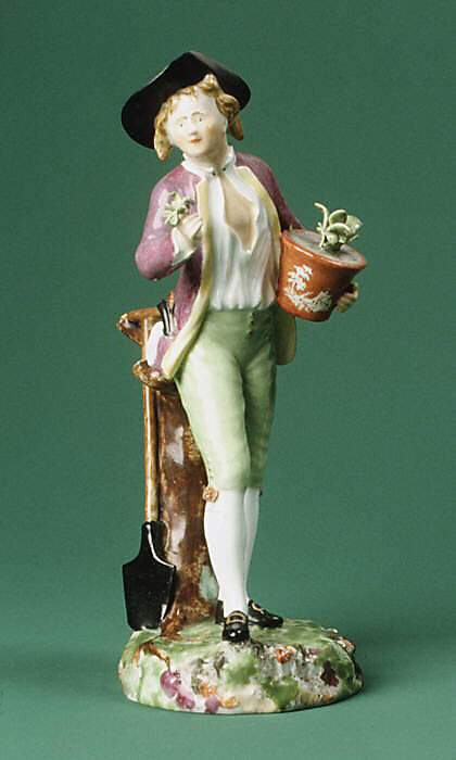 Pair of Gardeners, Royal Porcelain Manufactory (Danish, 1775–present), Hard-paste porcelain, Danish, Copenhagen