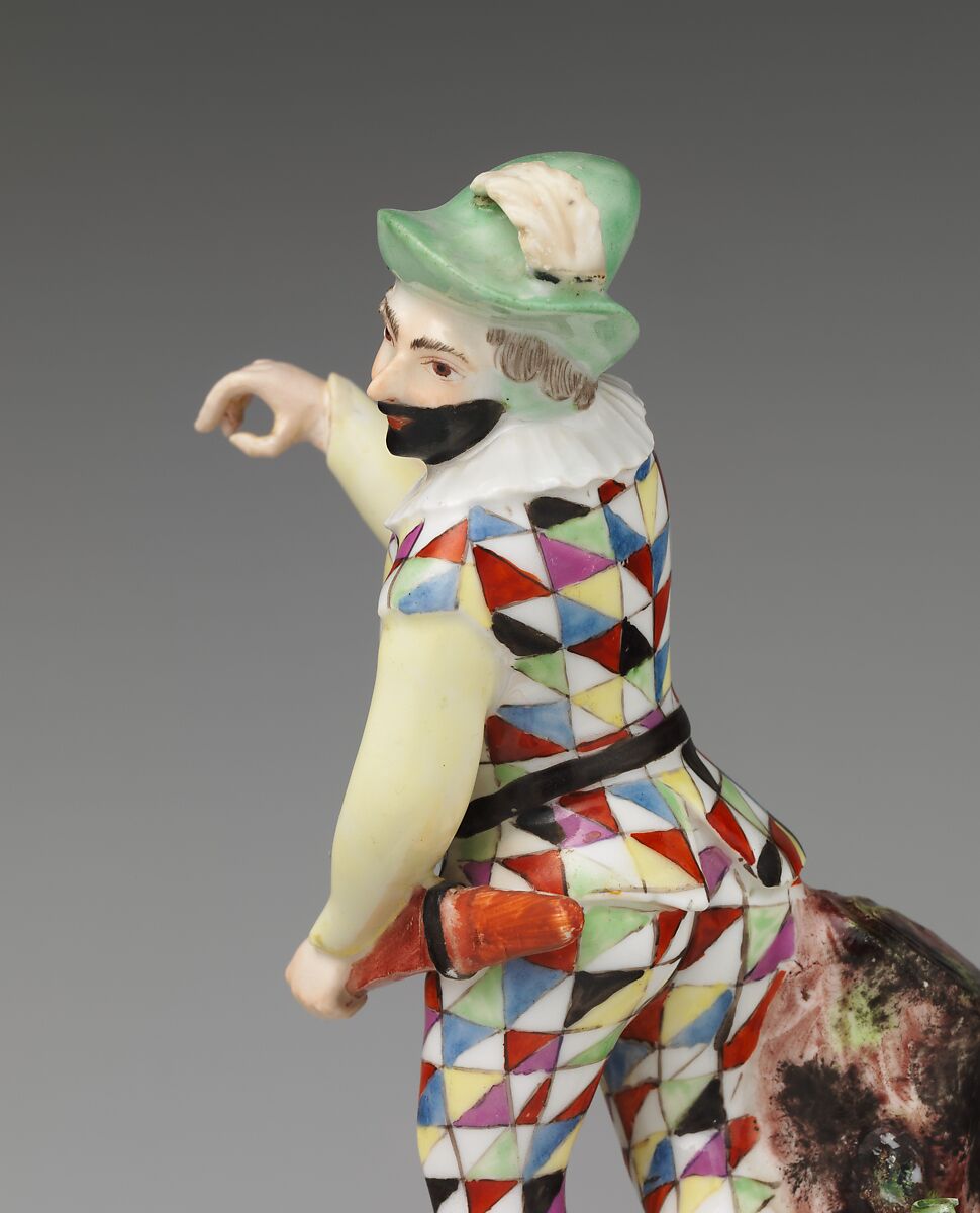Harlequin, Höchst Manufactory (German, 1746–1796), Hard-paste porcelain decorated in polychrome enamels, gold, German, Höchst