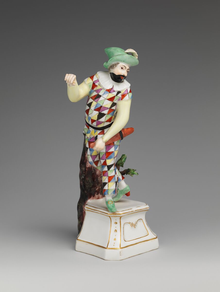 Harlequin, Höchst Manufactory (German, 1746–1796), Hard-paste porcelain decorated in polychrome enamels, gold, German, Höchst