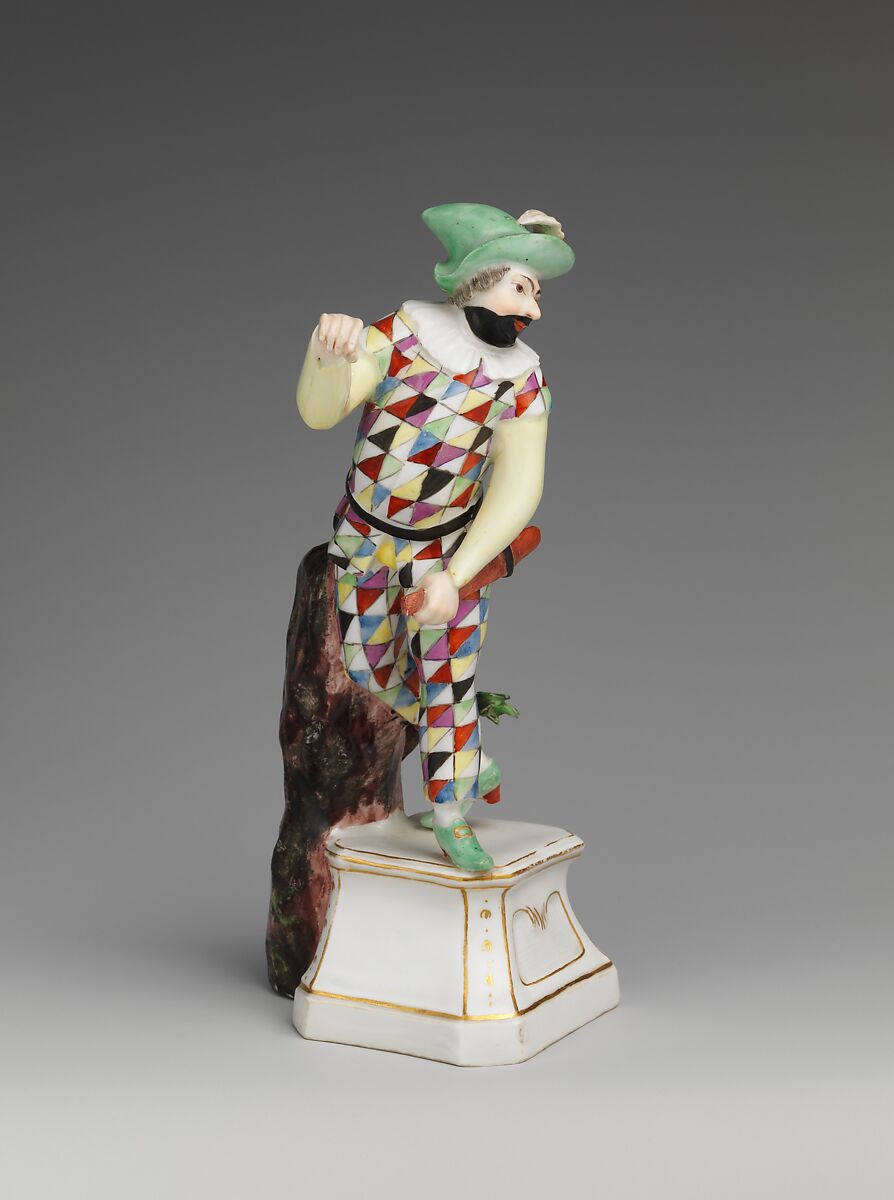 Harlequin, Höchst Manufactory (German, 1746–1796), Hard-paste porcelain decorated in polychrome enamels, gold, German, Höchst