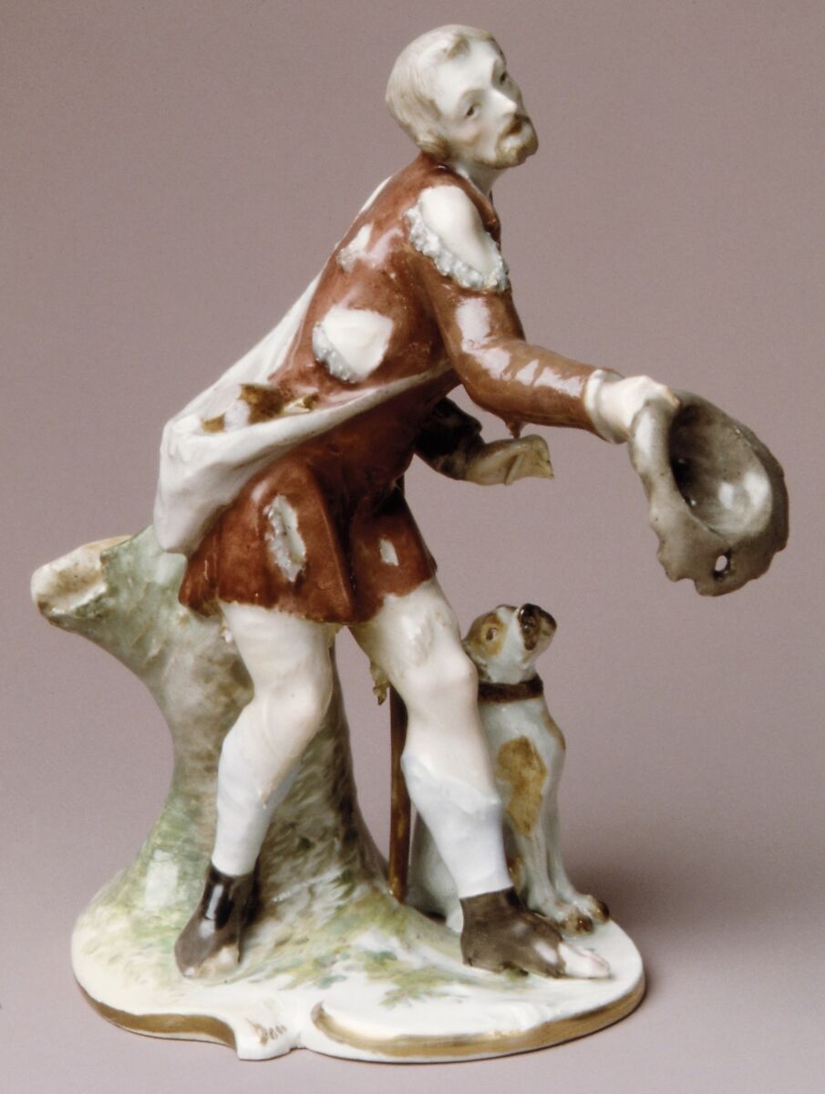 Beggar, Nymphenburg Porcelain Manufactory (German, 1747–present), Hard-paste porcelain, German, Nymphenburg 