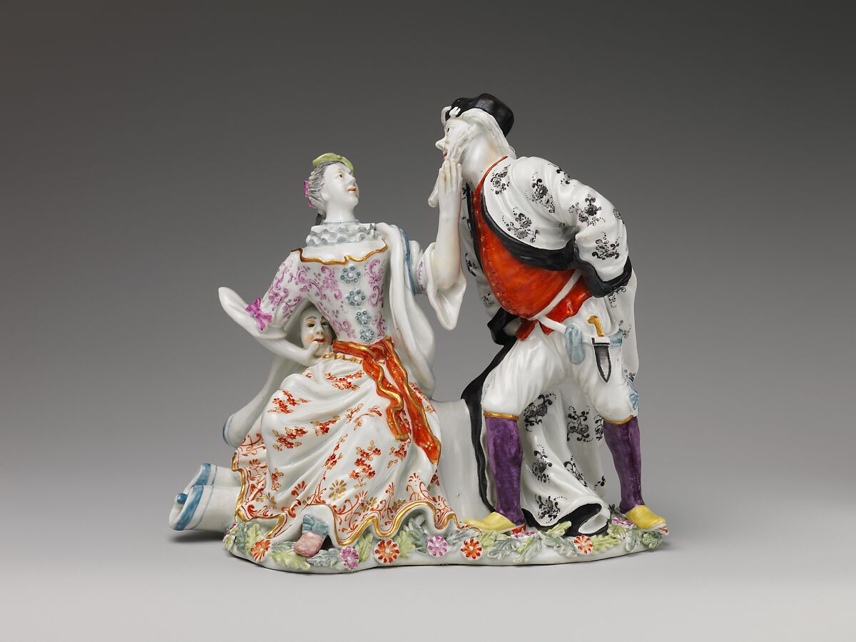 Columbine and Pantaloon, Vienna, Hard-paste porcelain, Austrian, Vienna 