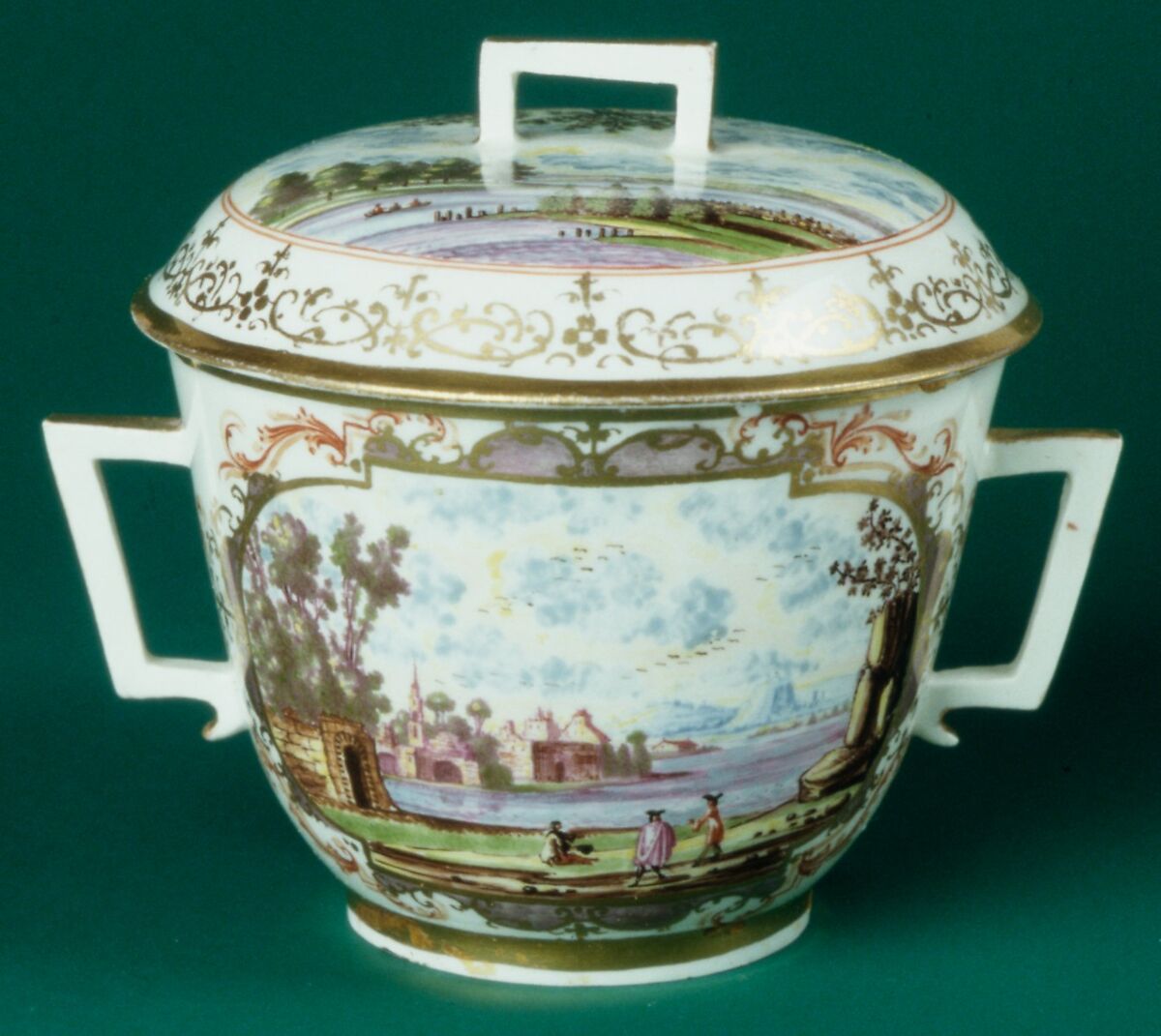 Bowl with cover (part of a set), Meissen Manufactory (German, 1710–present), Hard-paste porcelain, German, Meissen 