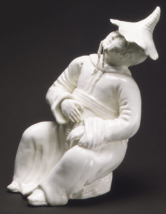 Seated Chinese, Saint-Cloud factory (French, mid-1690s–1766) or, Soft-paste porcelain, French, Saint-Cloud or Paris 