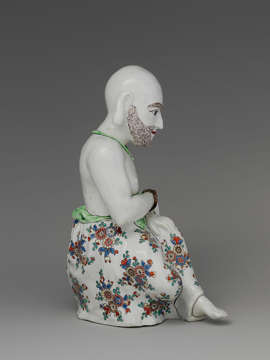 Buddhist Ascetic, Chantilly (French), Tin-glazed soft-paste porcelain, French, Chantilly