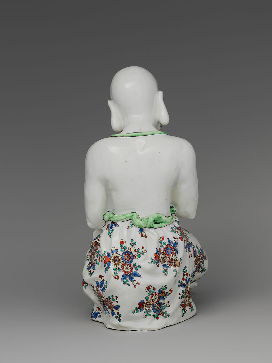 Buddhist Ascetic, Chantilly (French), Tin-glazed soft-paste porcelain, French, Chantilly