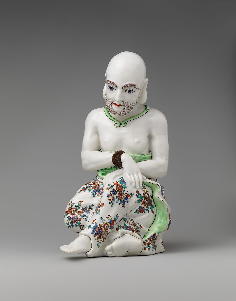 Buddhist Ascetic, Chantilly  French, Tin-glazed soft-paste porcelain, French, Chantilly