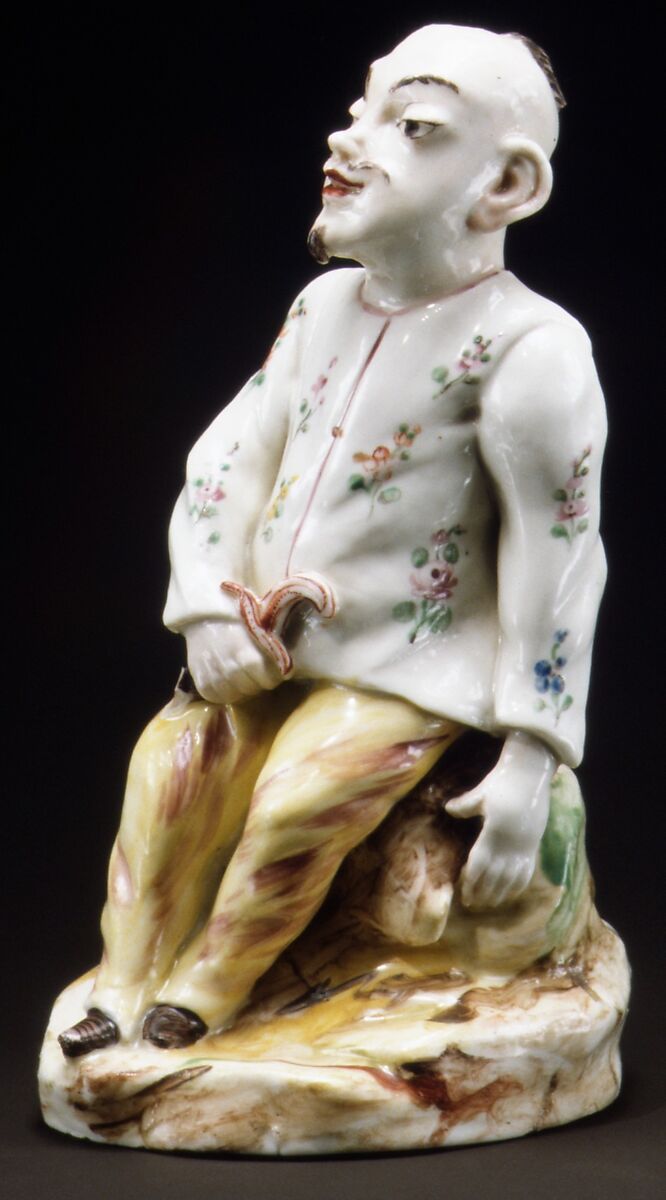 Seated Chinese, Possibly Mennecy or, Soft-paste porcelain, French, possibly Mennecy or Sceaux 