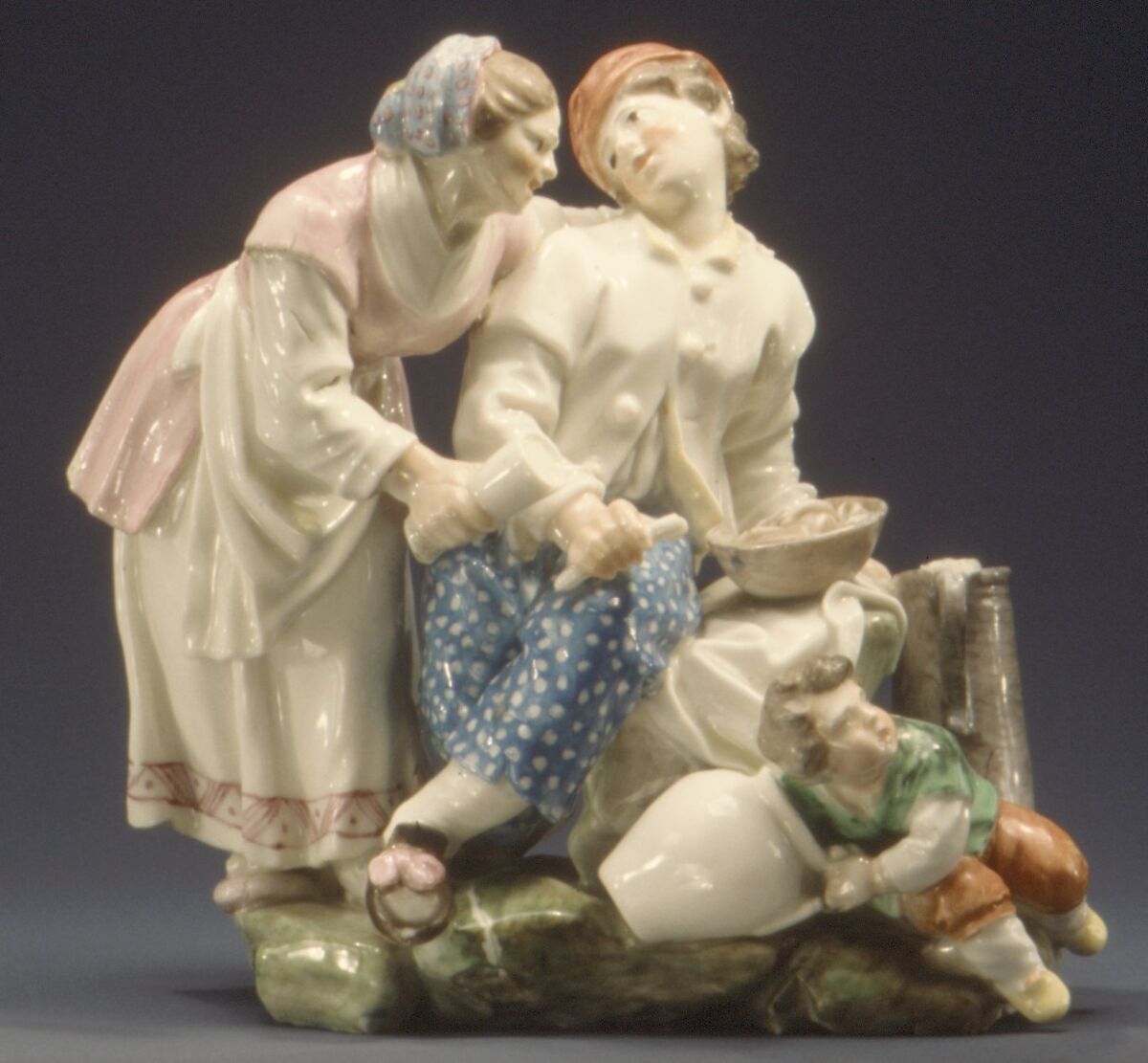 Couple with Child, Real Fabrica de Buen Retiro (Spanish), Soft-paste porcelain, Spanish, Madrid (Buen Retiro) 