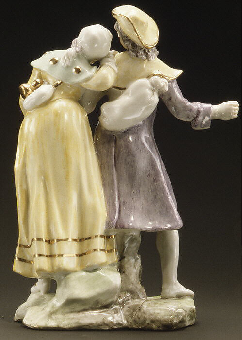 Pilgrim Couple, Capodimonte Porcelain Manufactory (Italian, 1740/43–1759), Soft-paste porcelain, Italian, Naples (Capodimonte)