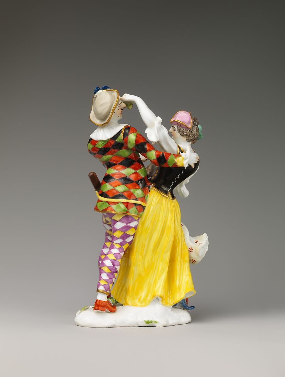Harlequin family, Meissen Manufactory (German, 1710–present), Hard-paste porcelain decorated in 
polychrome enamels, gold, German, Meissen