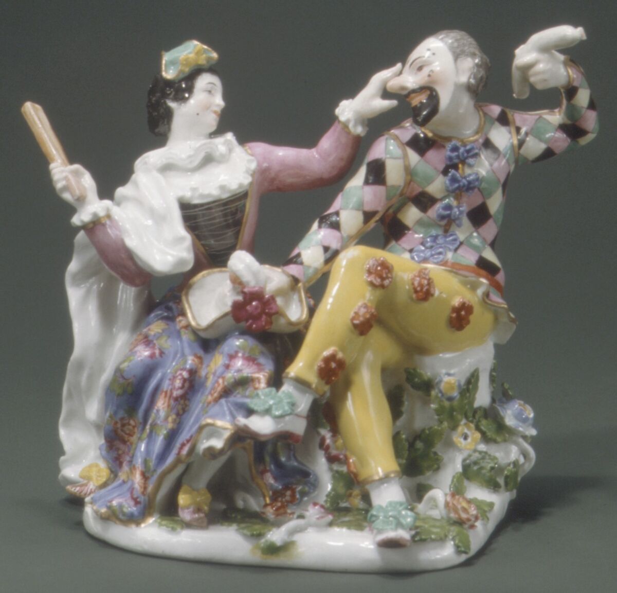 Hanswurst and Columbine, Meissen Manufactory (German, 1710–present), Hard-paste porcelain, German, Meissen 